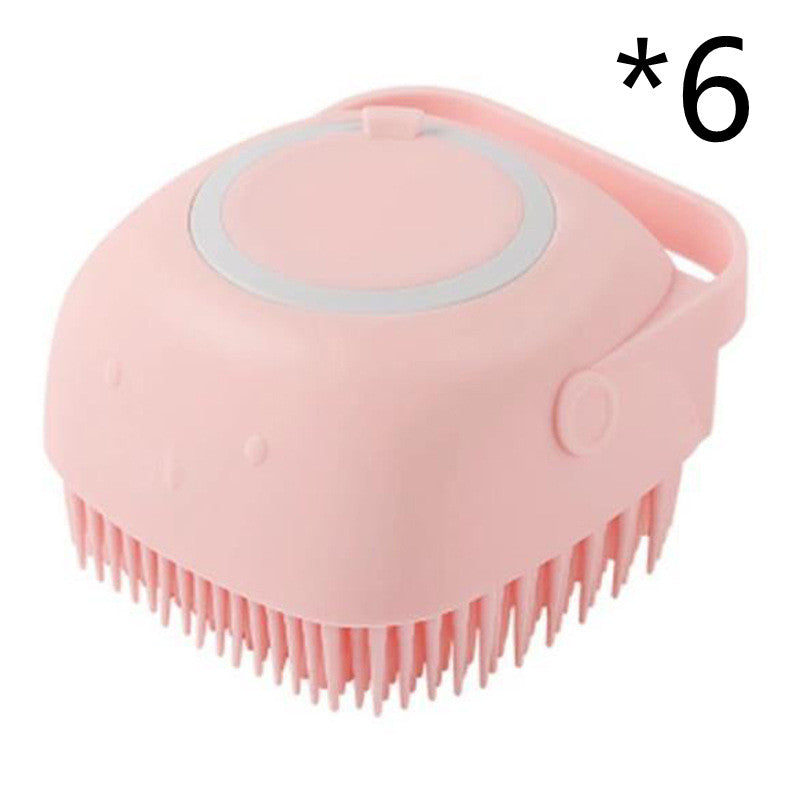 Silicone Pet Bath Brush with Shampoo Dispenser