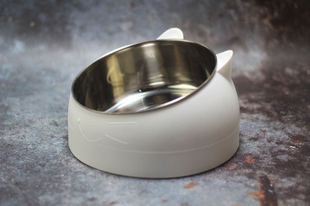 Protective Oblique Cat Bowl