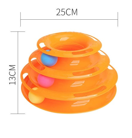 4-Layer Cat Ball Tower Toy