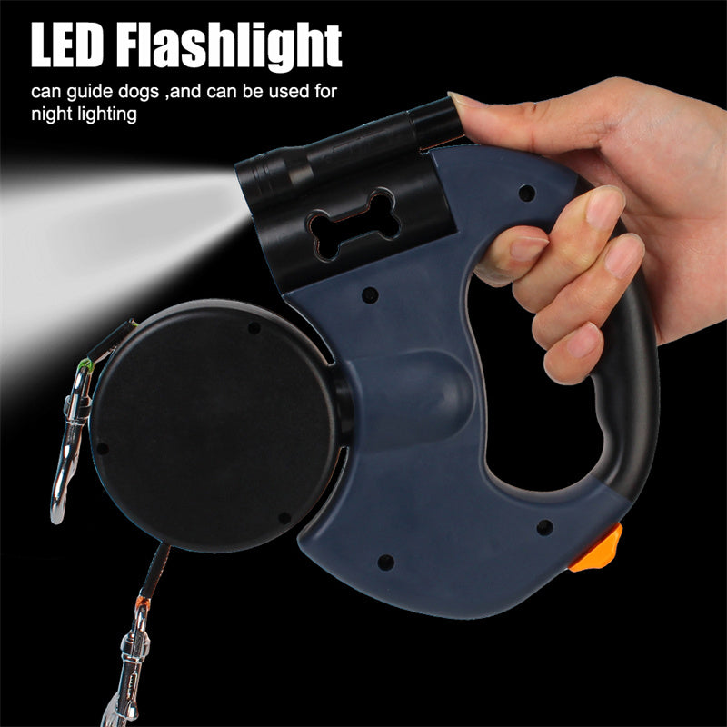 ble Reflective Dog Leash – 360° swivel,LED light