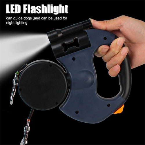 ble Reflective Dog Leash – 360° swivel,LED light