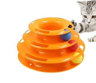 4-Layer Cat Ball Tower Toy