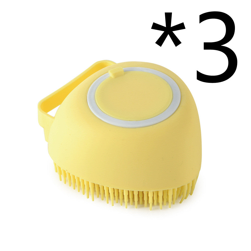 Silicone Pet Bath Brush with Shampoo Dispenser