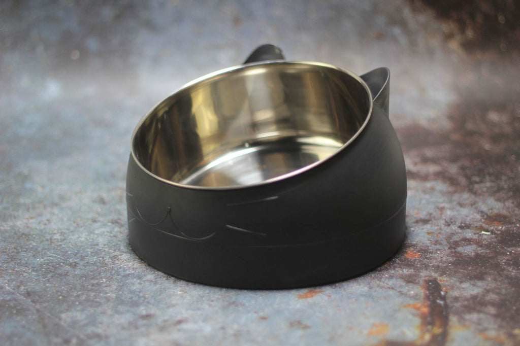 Protective Oblique Cat Bowl