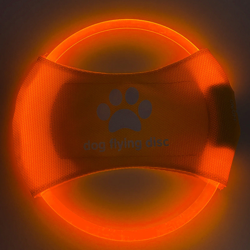 Glowing LED Dog Disc for Play & Training