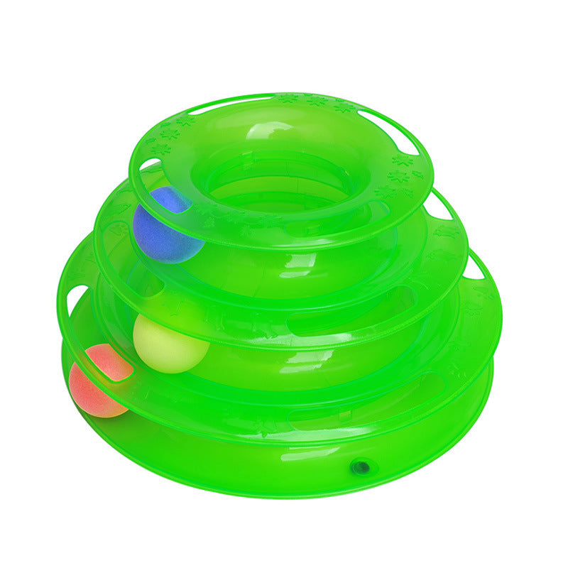 4-Layer Cat Ball Tower Toy