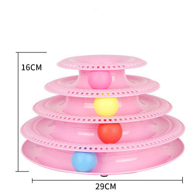 4-Layer Cat Ball Tower Toy