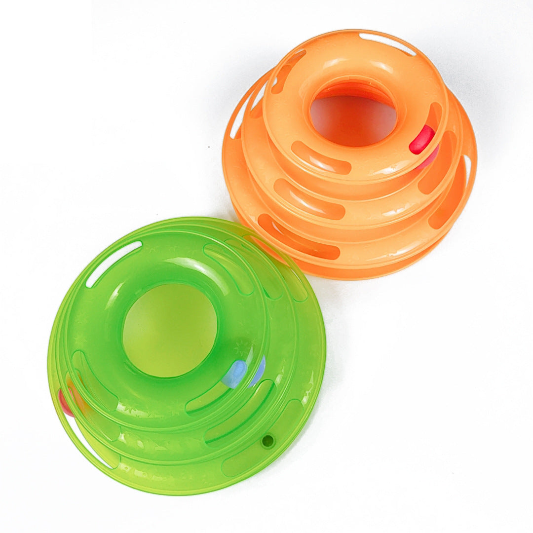 4-Layer Cat Ball Tower Toy