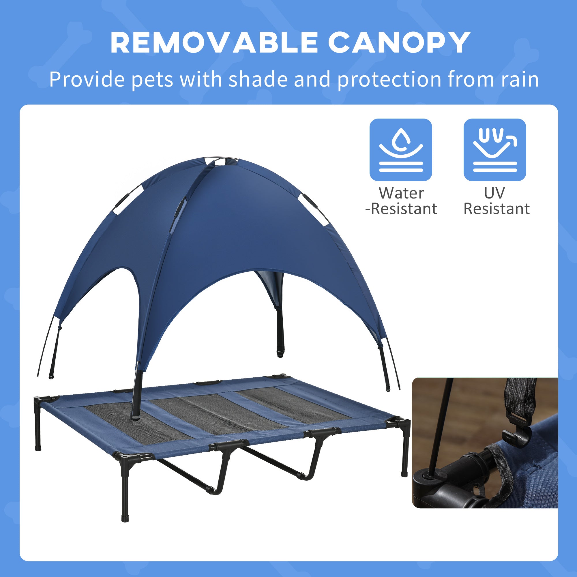 Cooling Elevated Dog Bed with Canopy