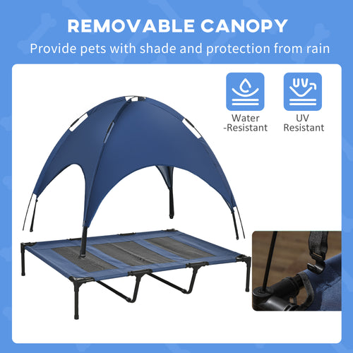 Cooling Elevated Dog Bed with Canopy