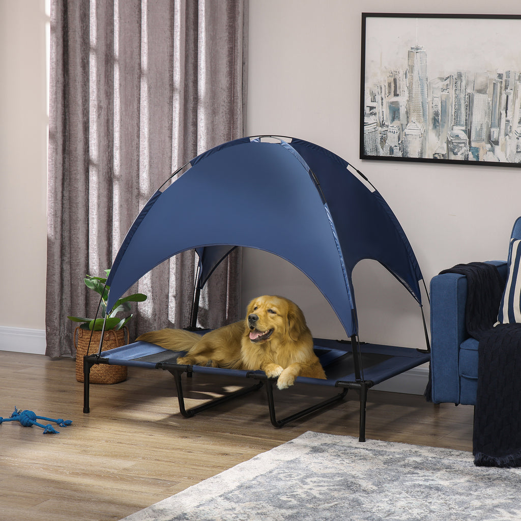 Cooling Elevated Dog Bed with Canopy