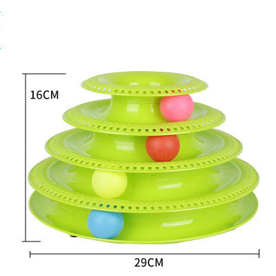 4-Layer Cat Ball Tower Toy