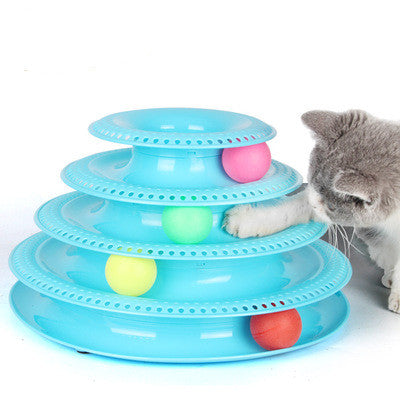 4-Layer Cat Ball Tower Toy