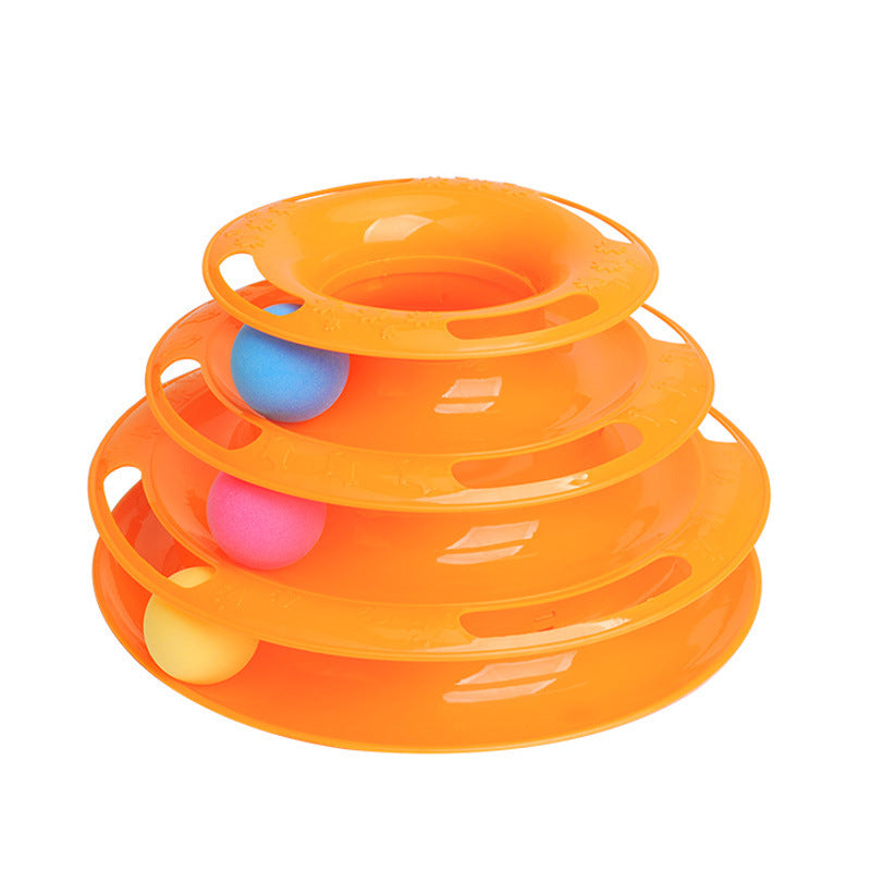 4-Layer Cat Ball Tower Toy