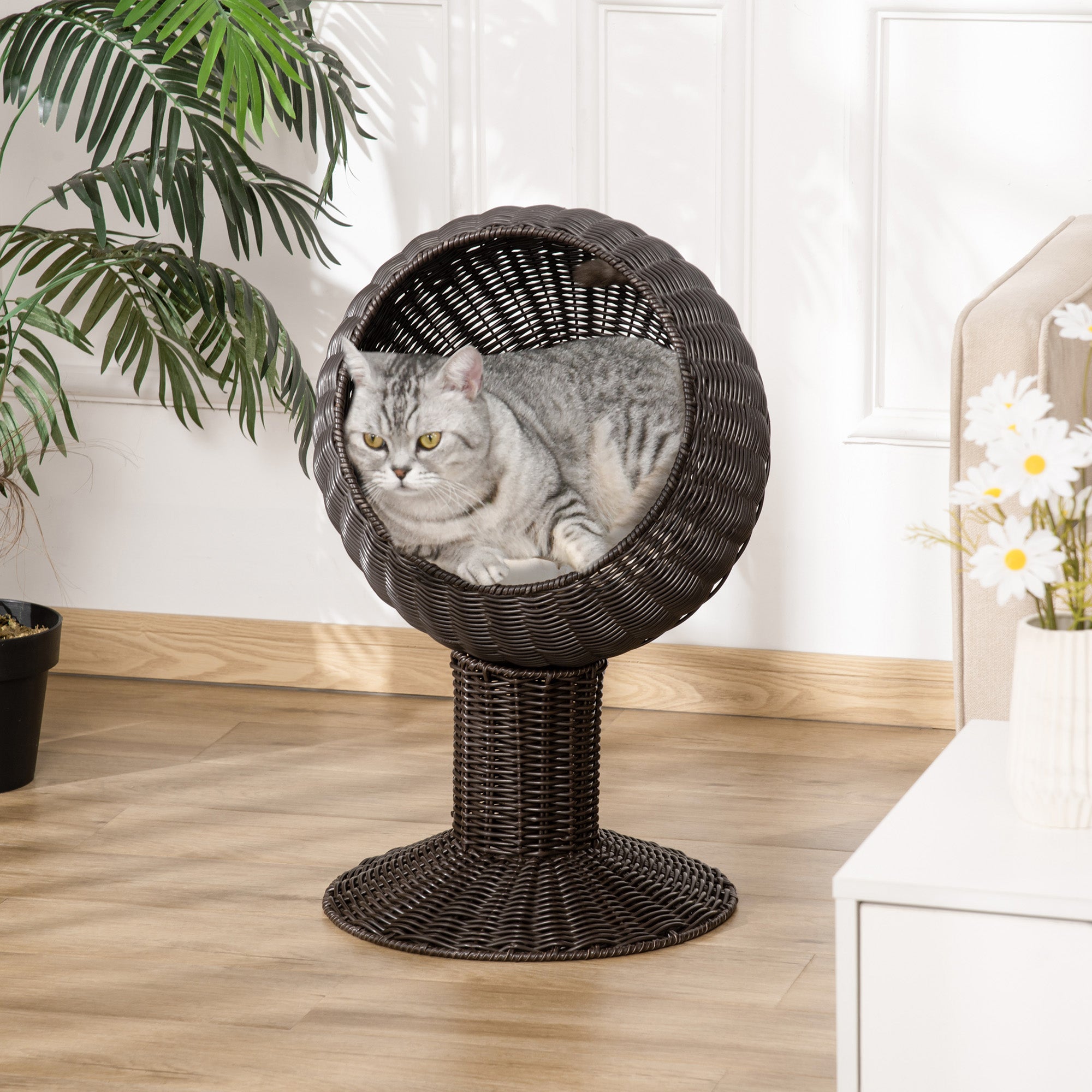 Woven Kitty Basket Bed