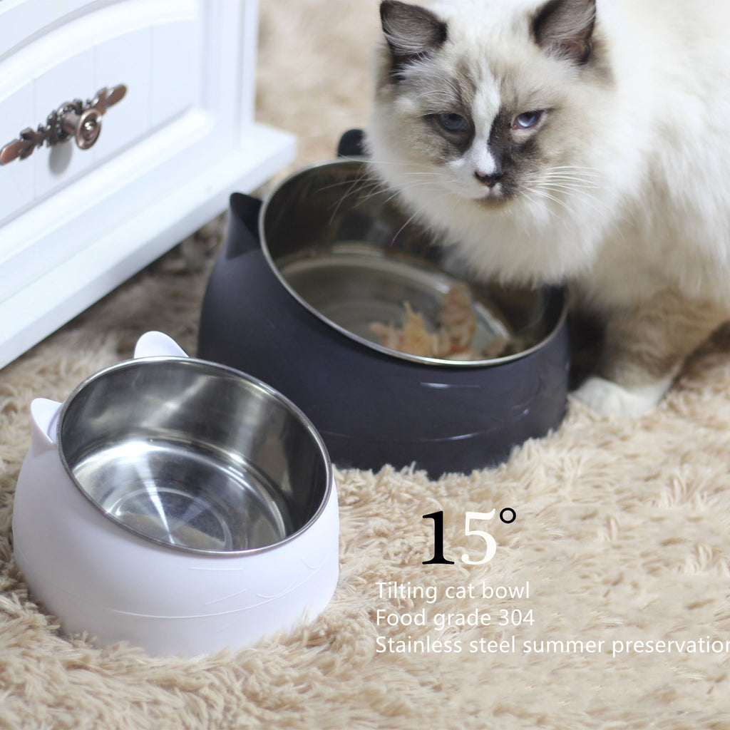 Protective Oblique Cat Bowl