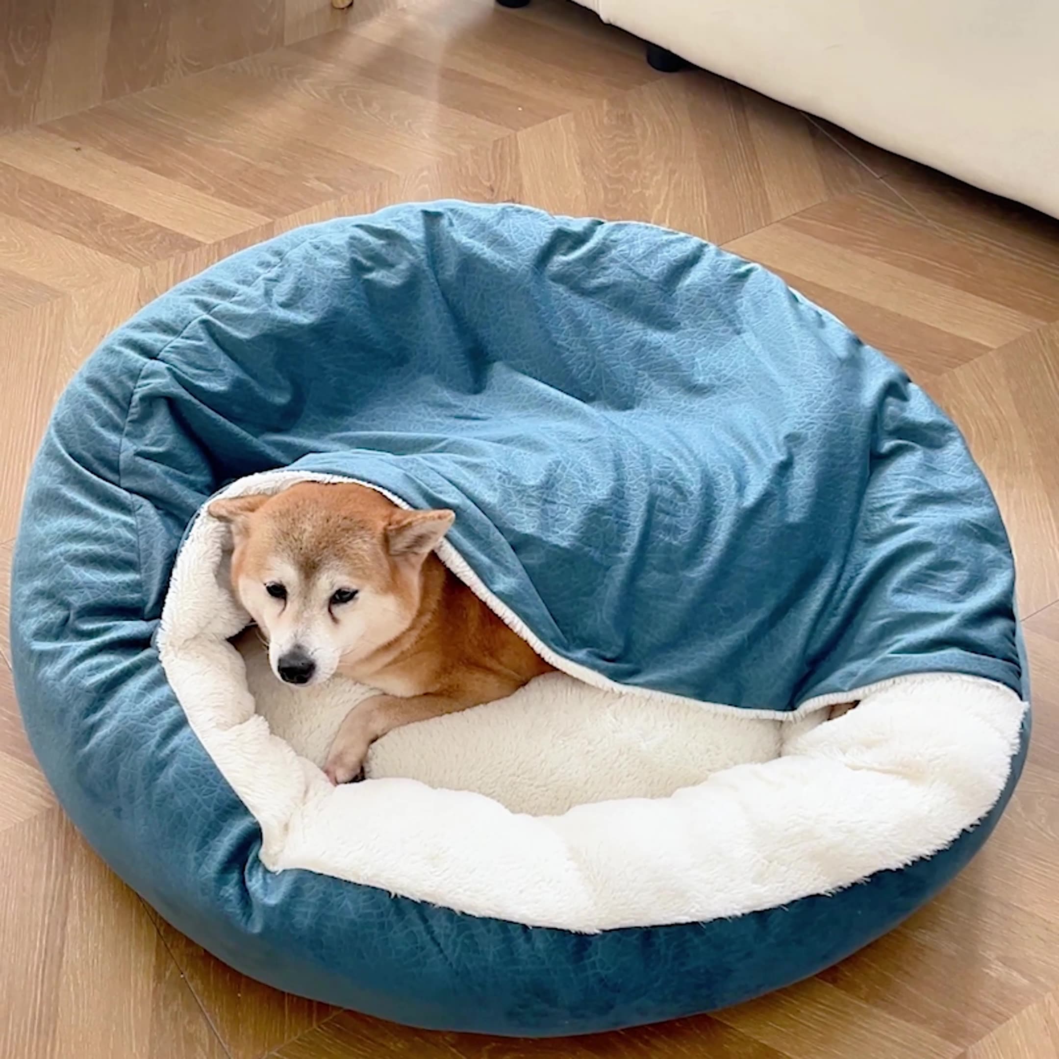 Orthopedic Pet Bed with Hood