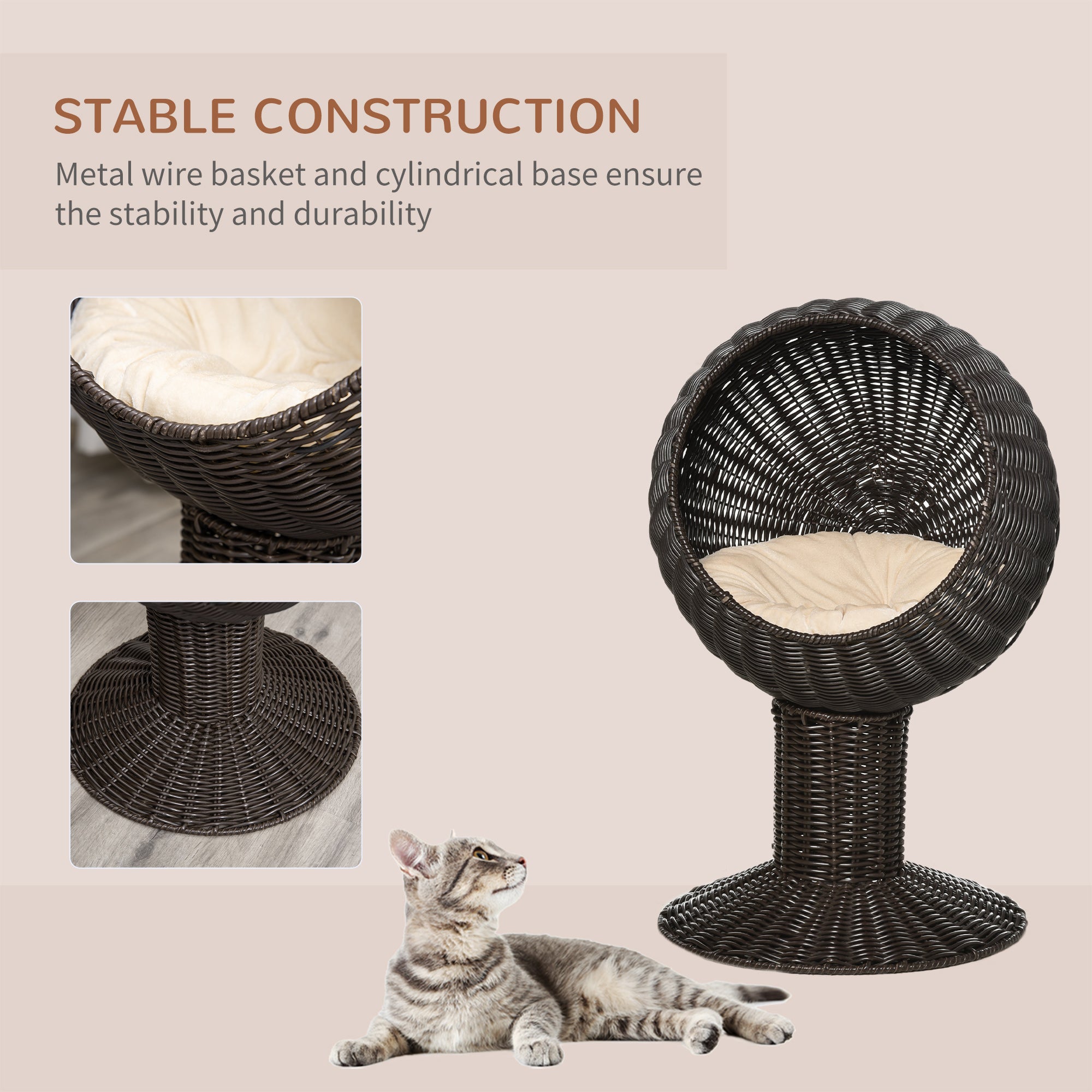 Woven Kitty Basket Bed