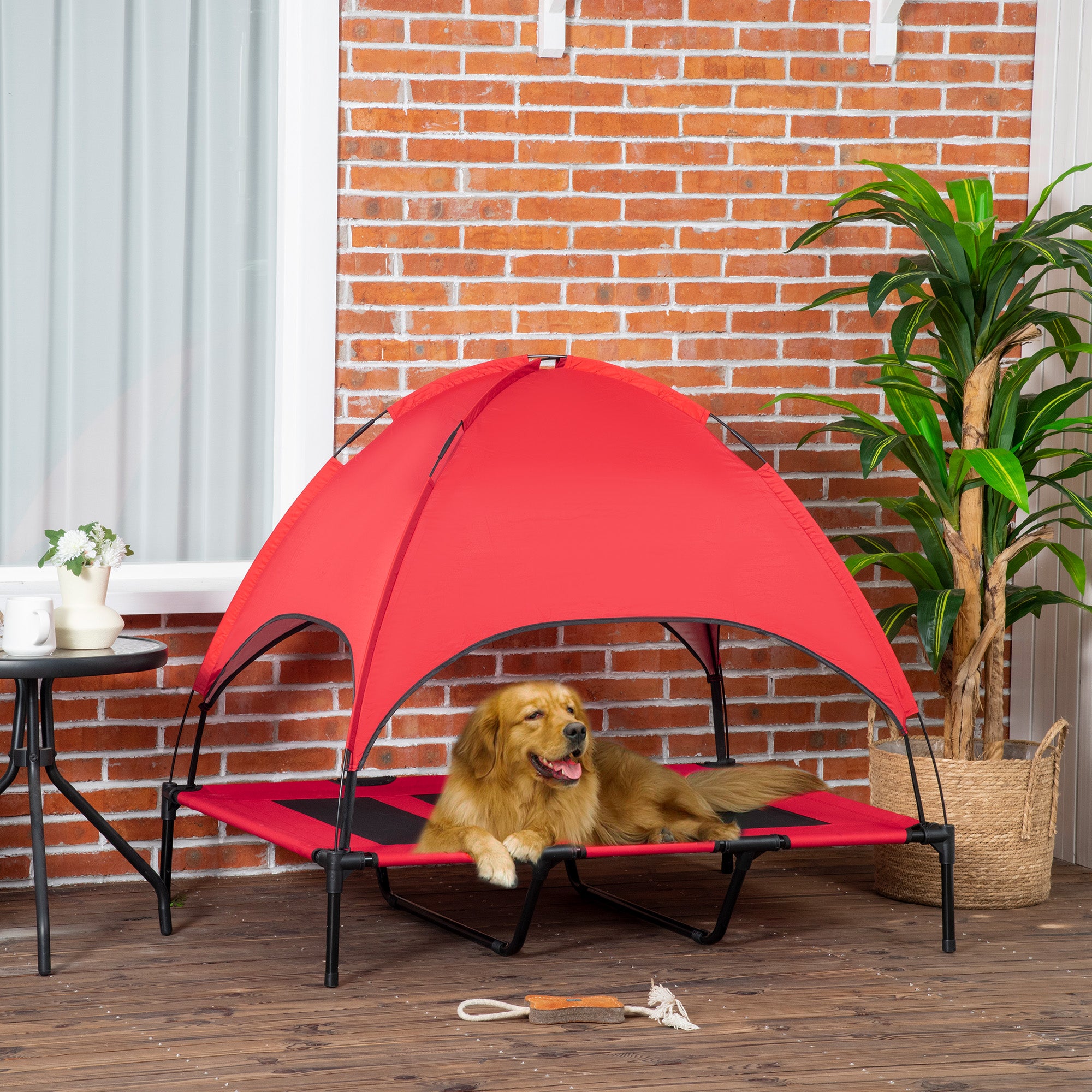 Portable Dog Cot with Cooling Pad