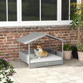 Wicker Dog Bed with Canopy