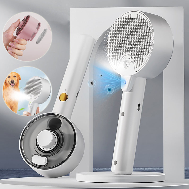 Self-Cleaning Steam Pet Hair Brush